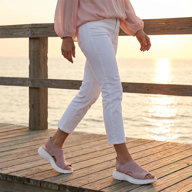 StrickComfort | Gebreide plateausandaal