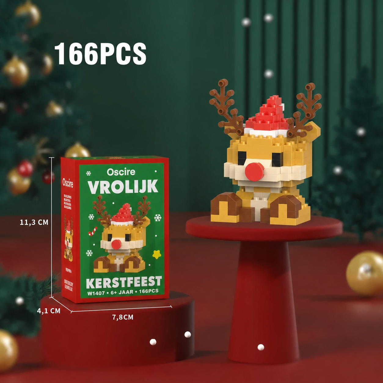Blockies | Kerstfiguren van bouwsteentjes