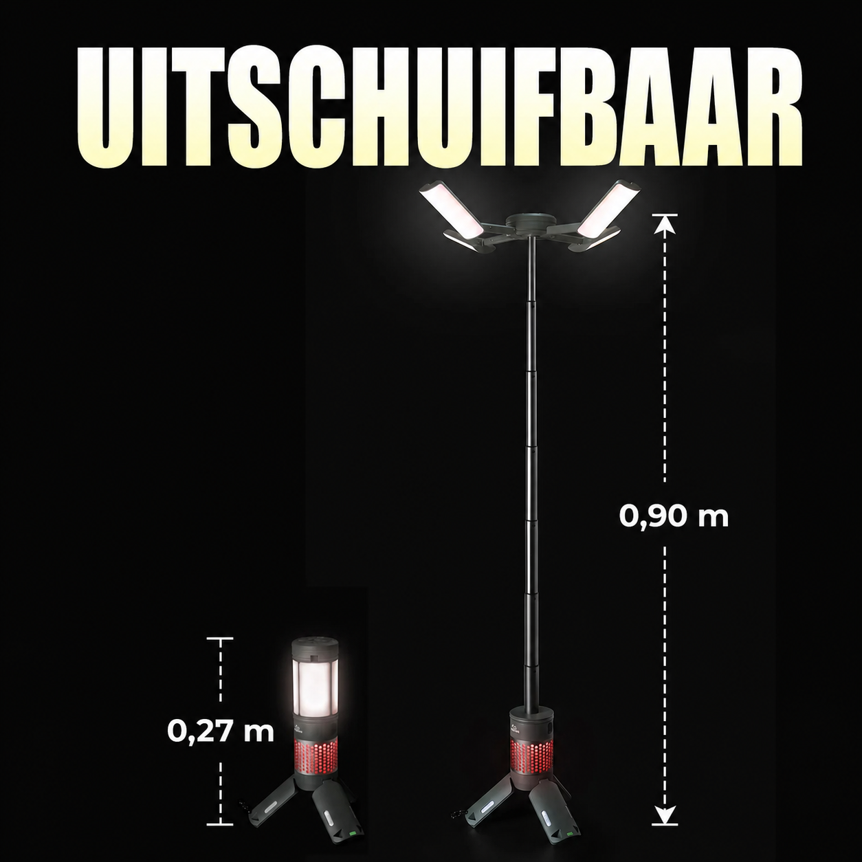 GlowLite | Uitschuifbare campinglamp