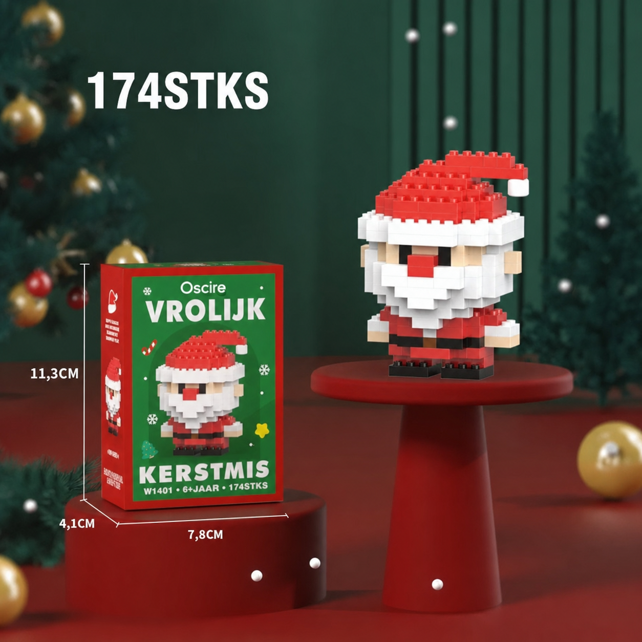 Blockies | Kerstfiguren van bouwsteentjes