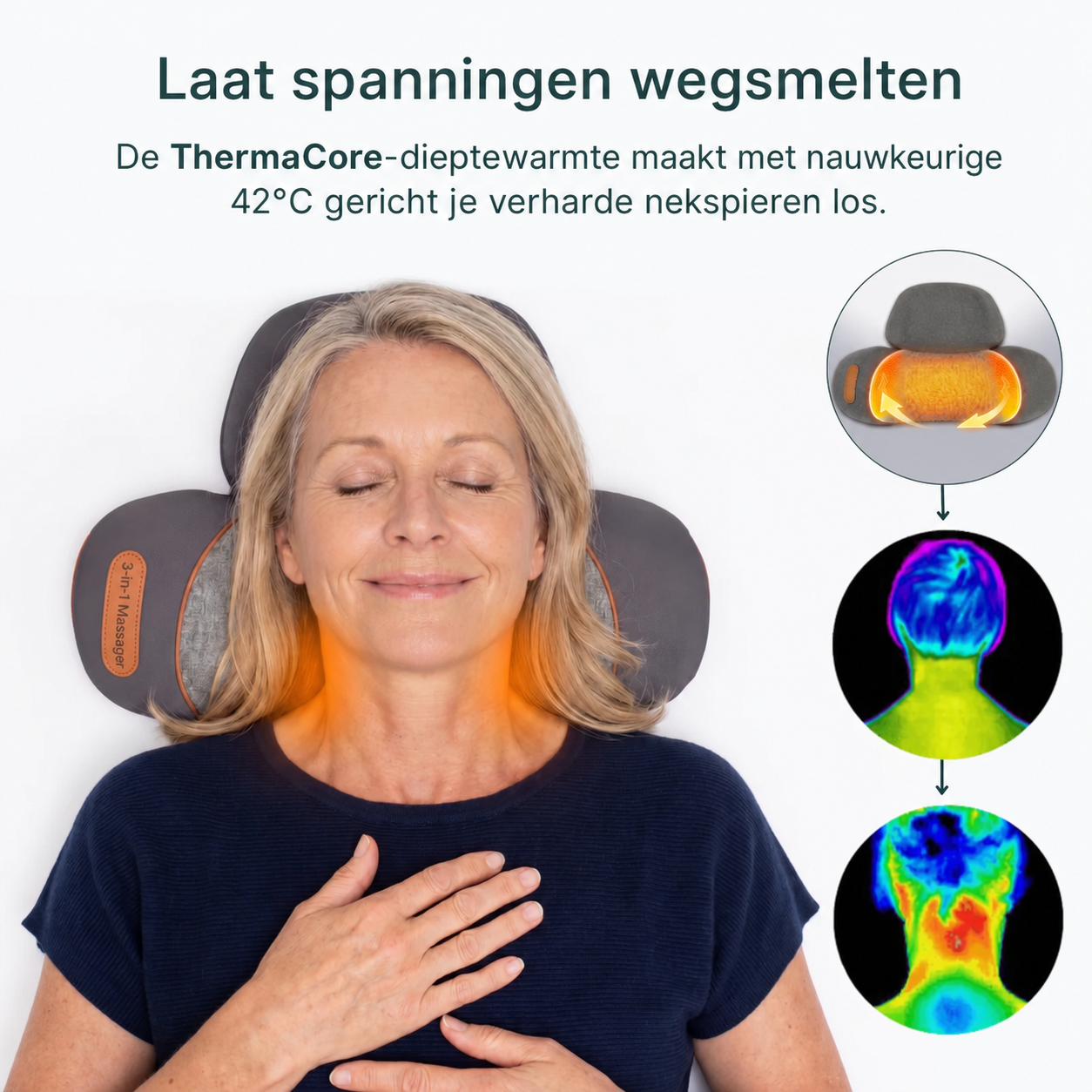 3-in-1 Massager | Memory foam nekkussen