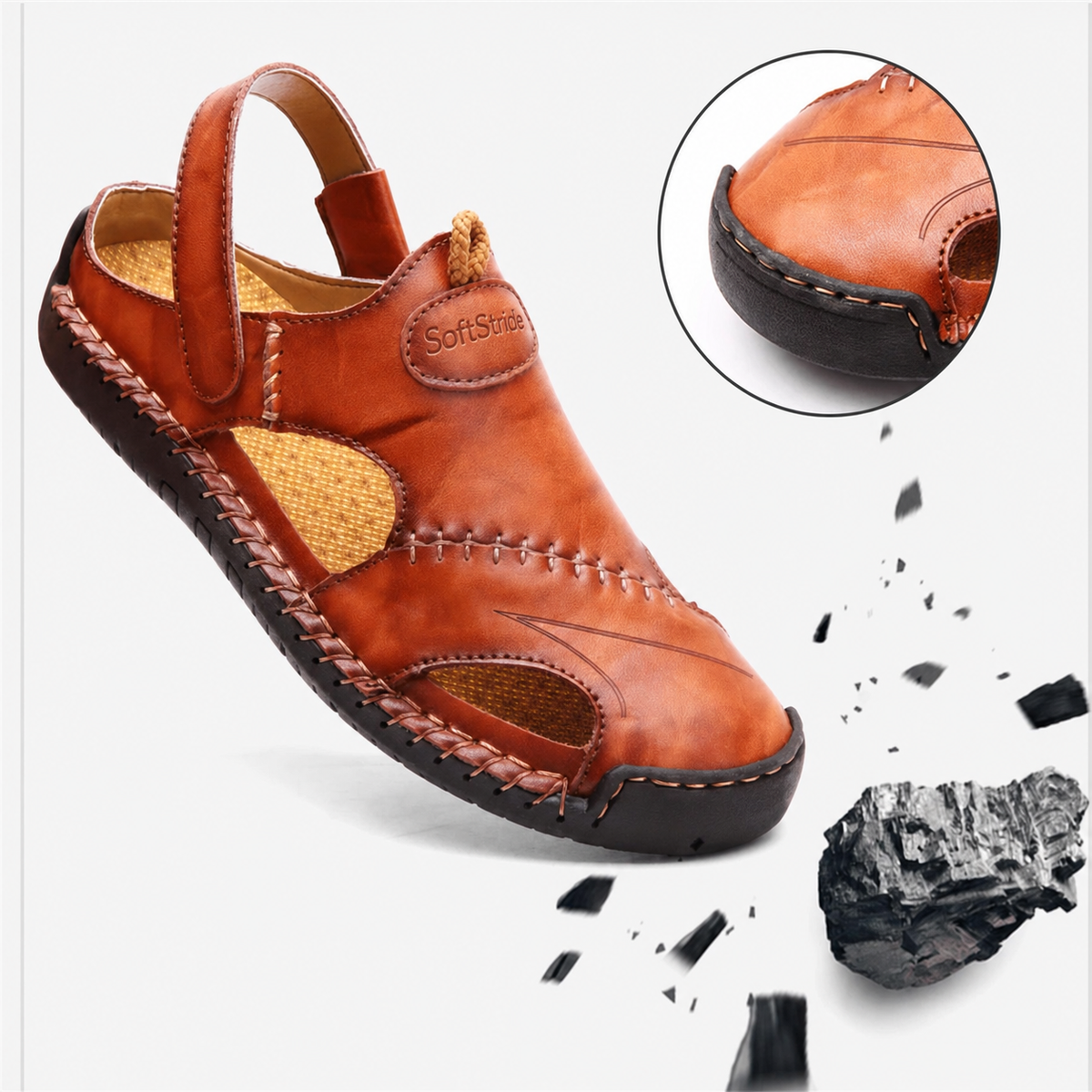 SoftStride | Handgemaakte leren sandaal