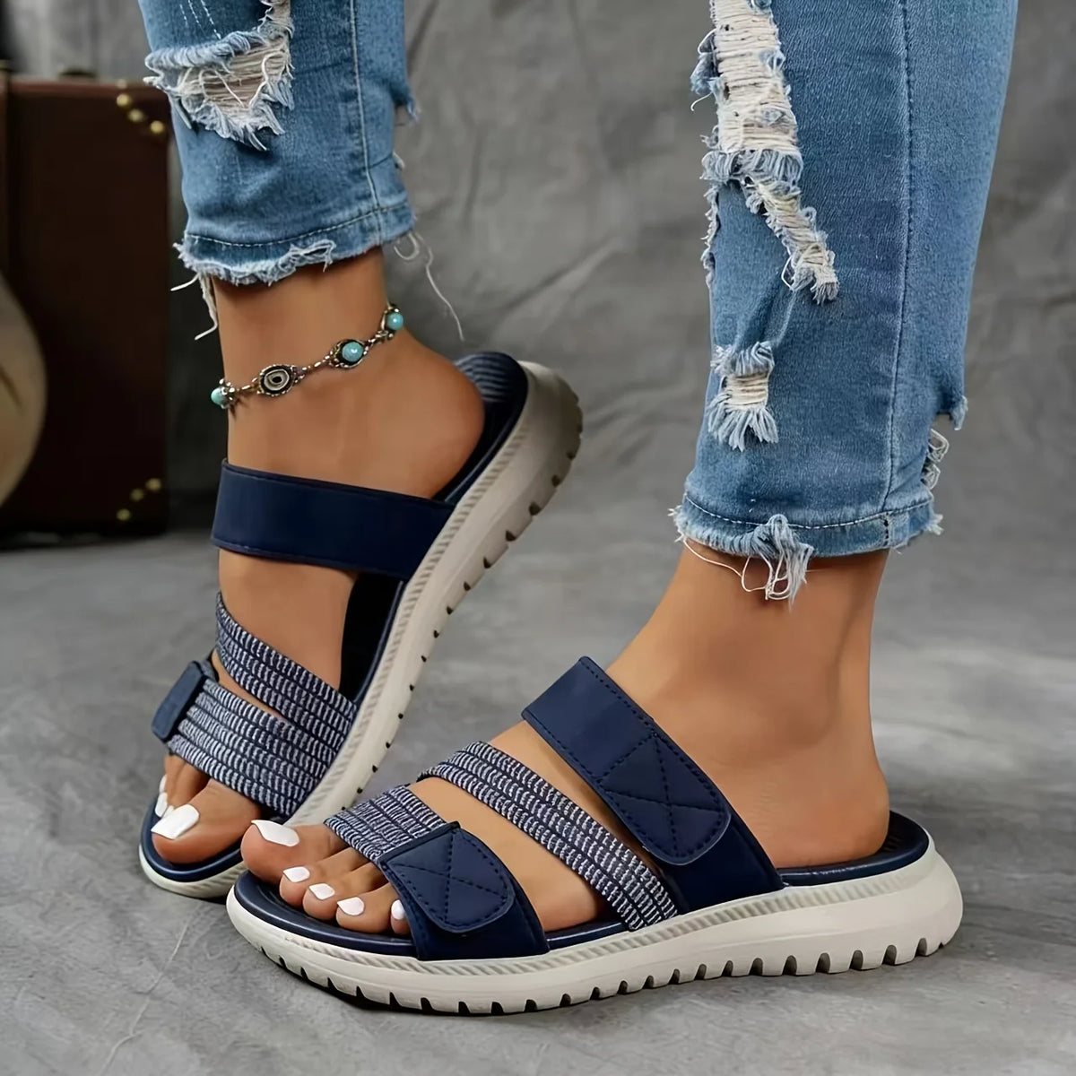 Cleo – Sportieve comfortsandaal met plateauzool