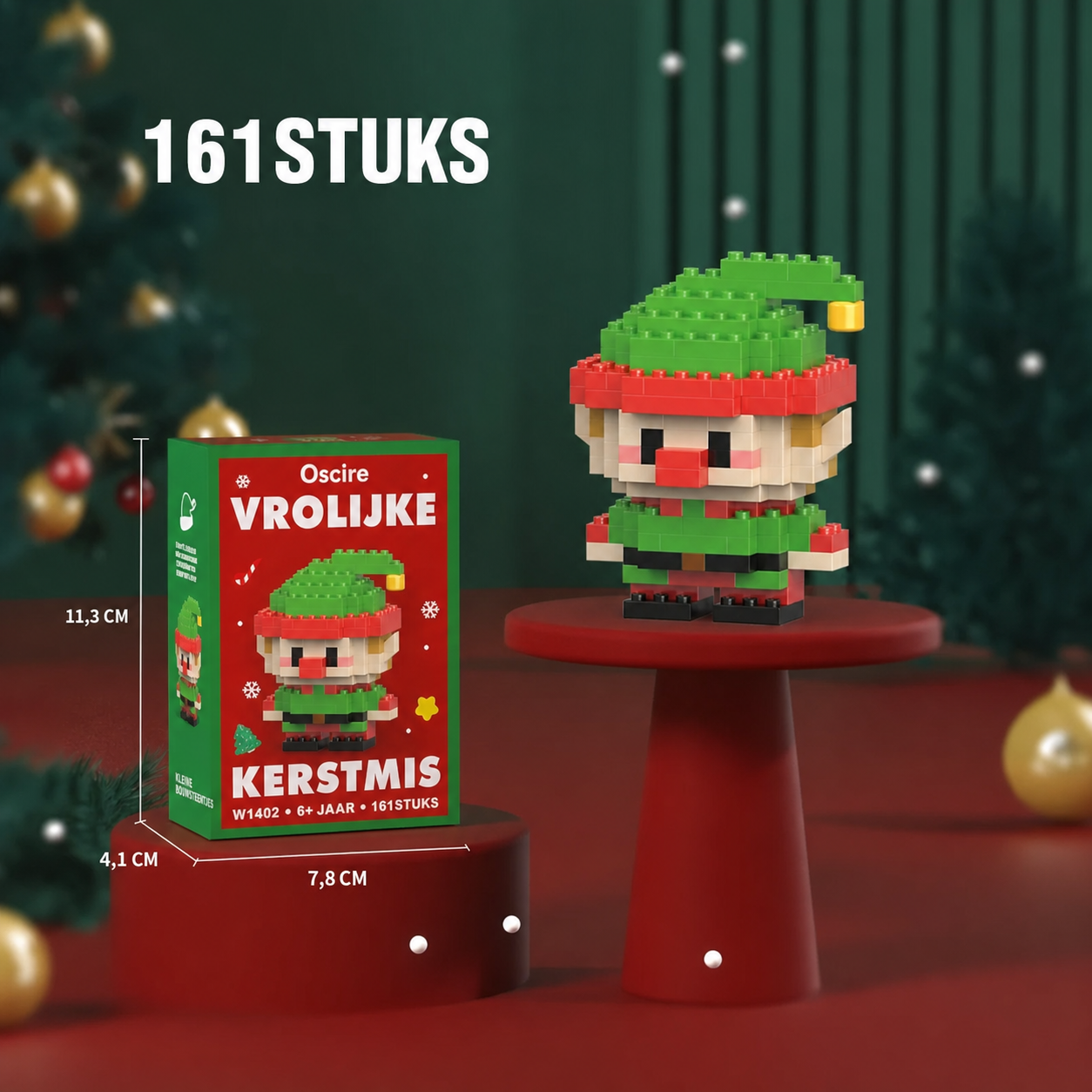 Blockies | Kerstfiguren van bouwsteentjes