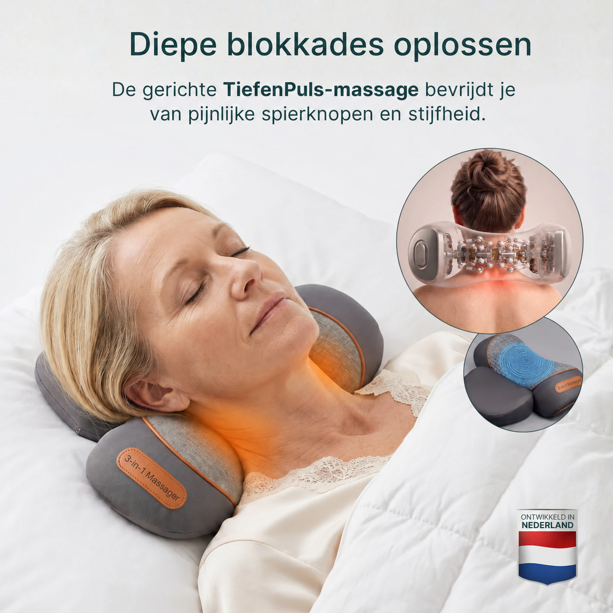 3-in-1 Massager | Memory foam nekkussen