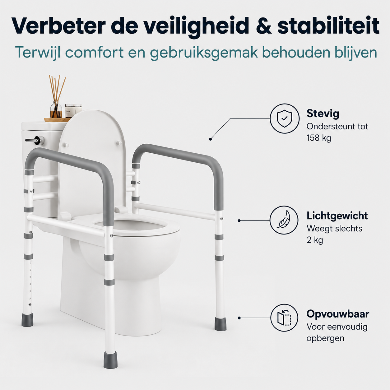 GripEase | Vrijstaande toiletbeugel