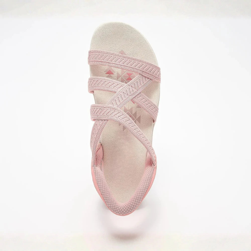 StretchStride | Rekbare kruisband-sandaal