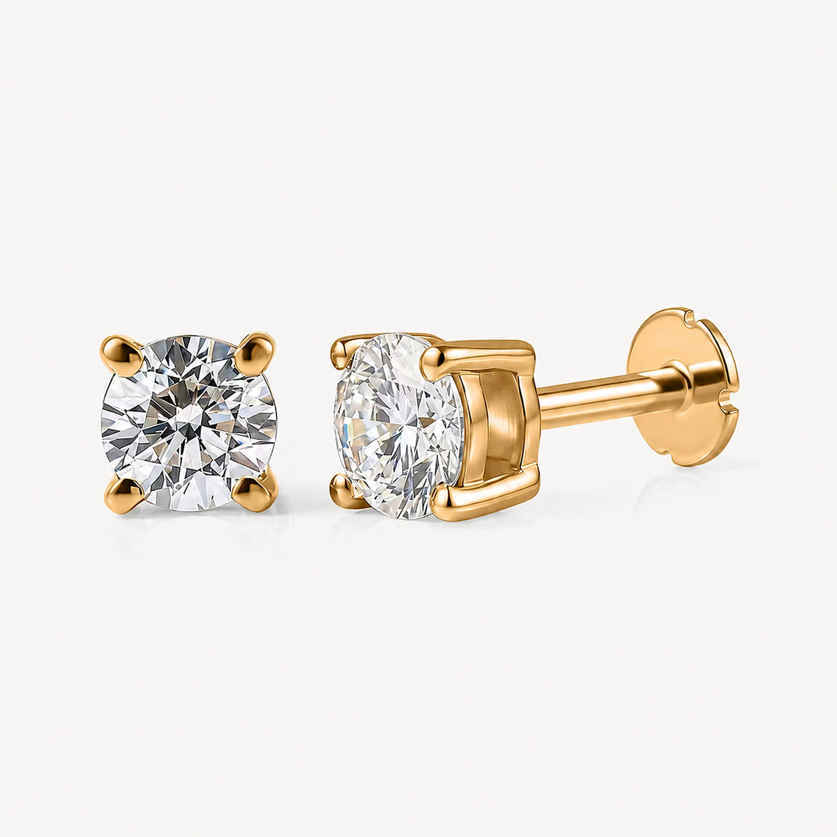 VermeilSpark | Lab-grown diamant oorknop