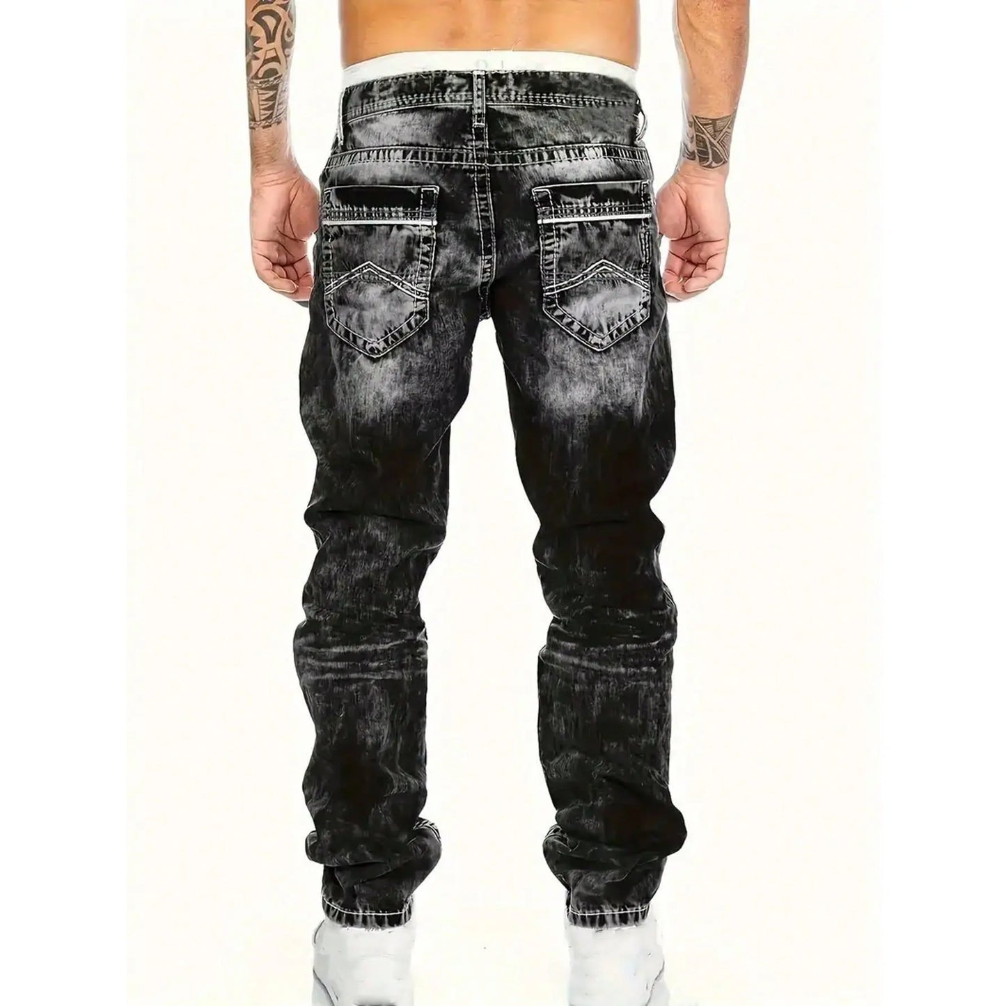 StreetDenim | Vintage-washed straight jeans
