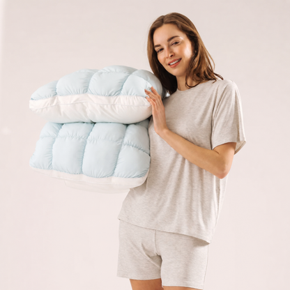 CloudNest | Quilted puff-grid kussen