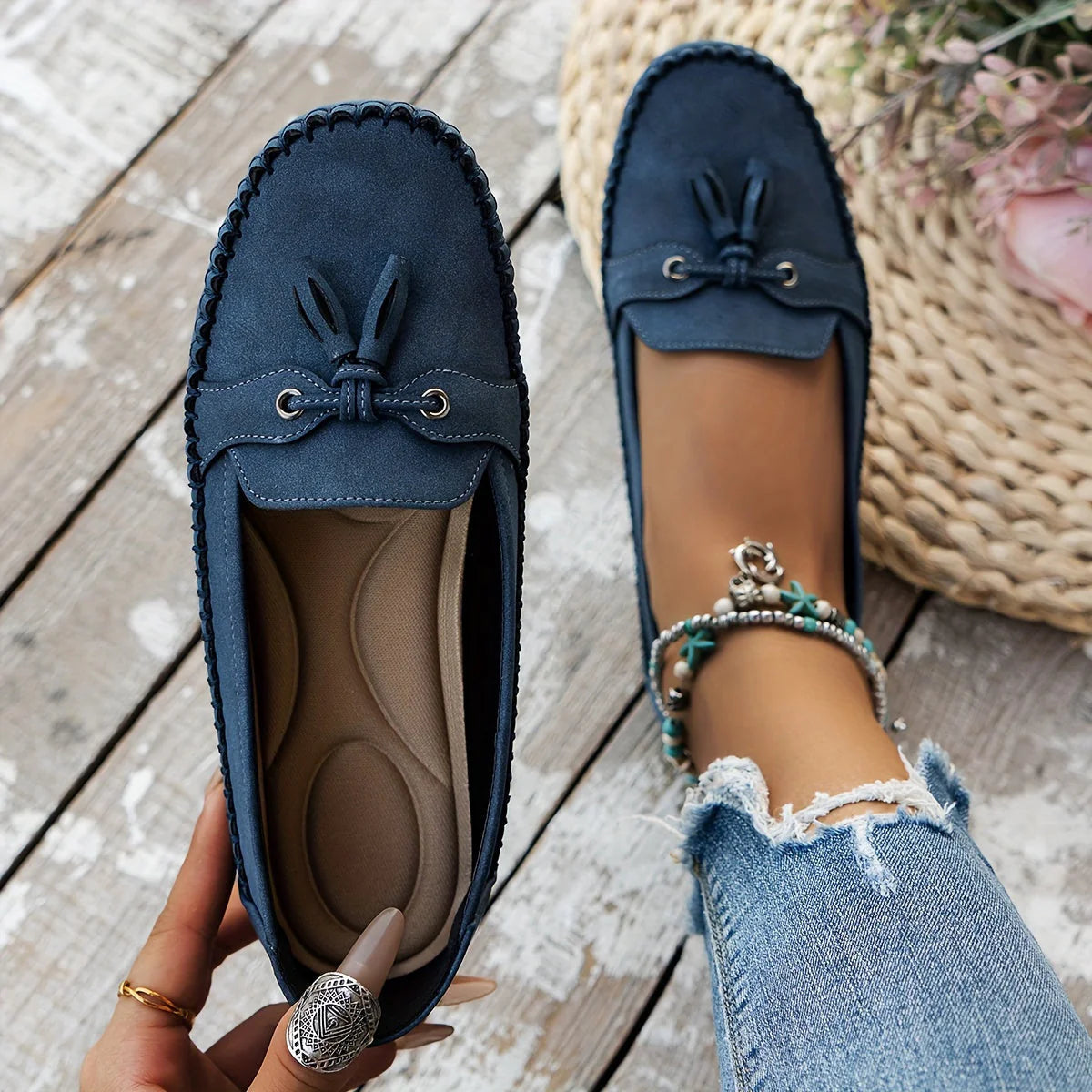 Nadine – Klassieke loafers met kwastjes