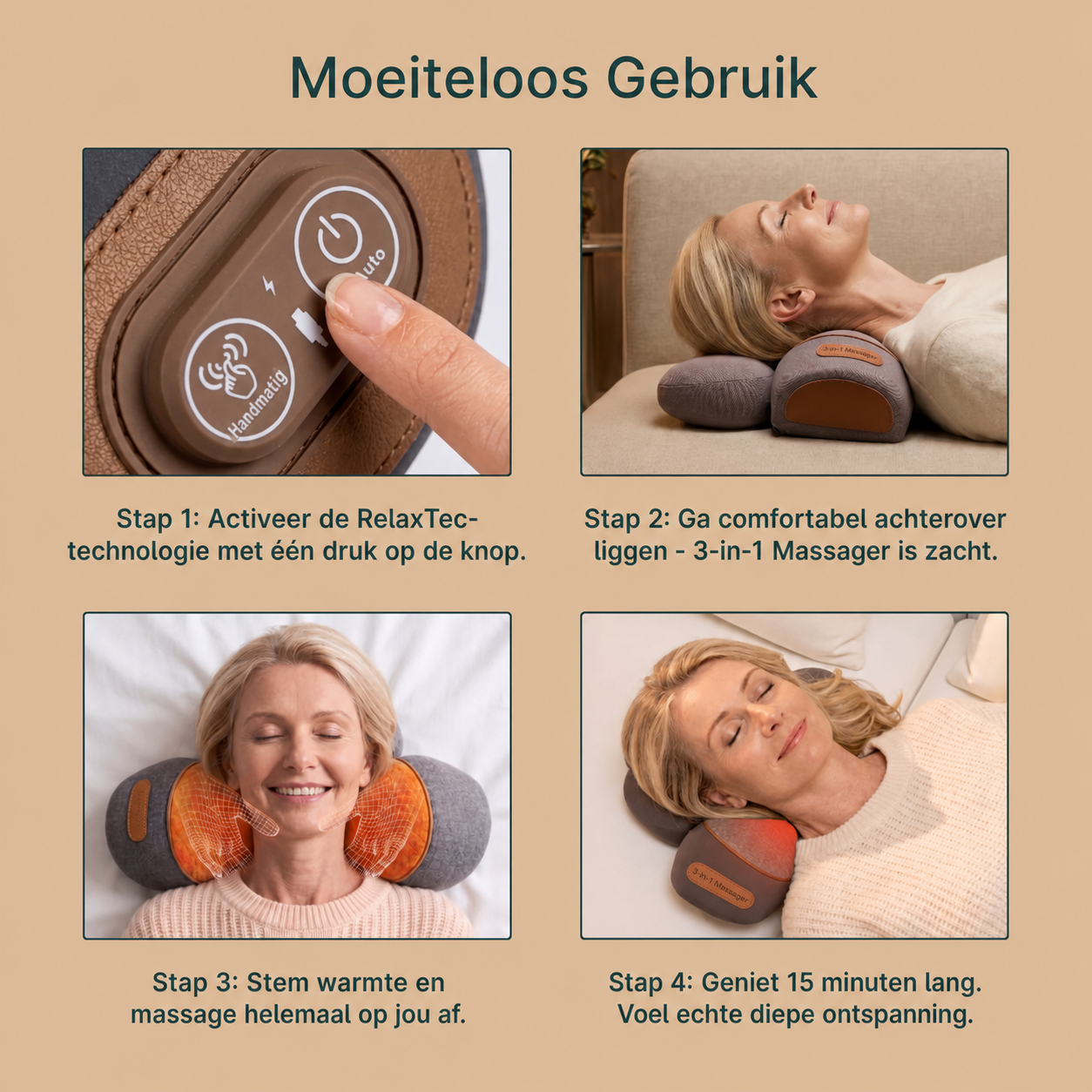 3-in-1 Massager | Memory foam nekkussen