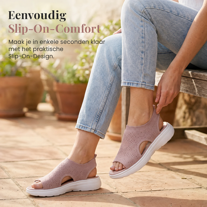 StrickComfort | Gebreide plateausandaal