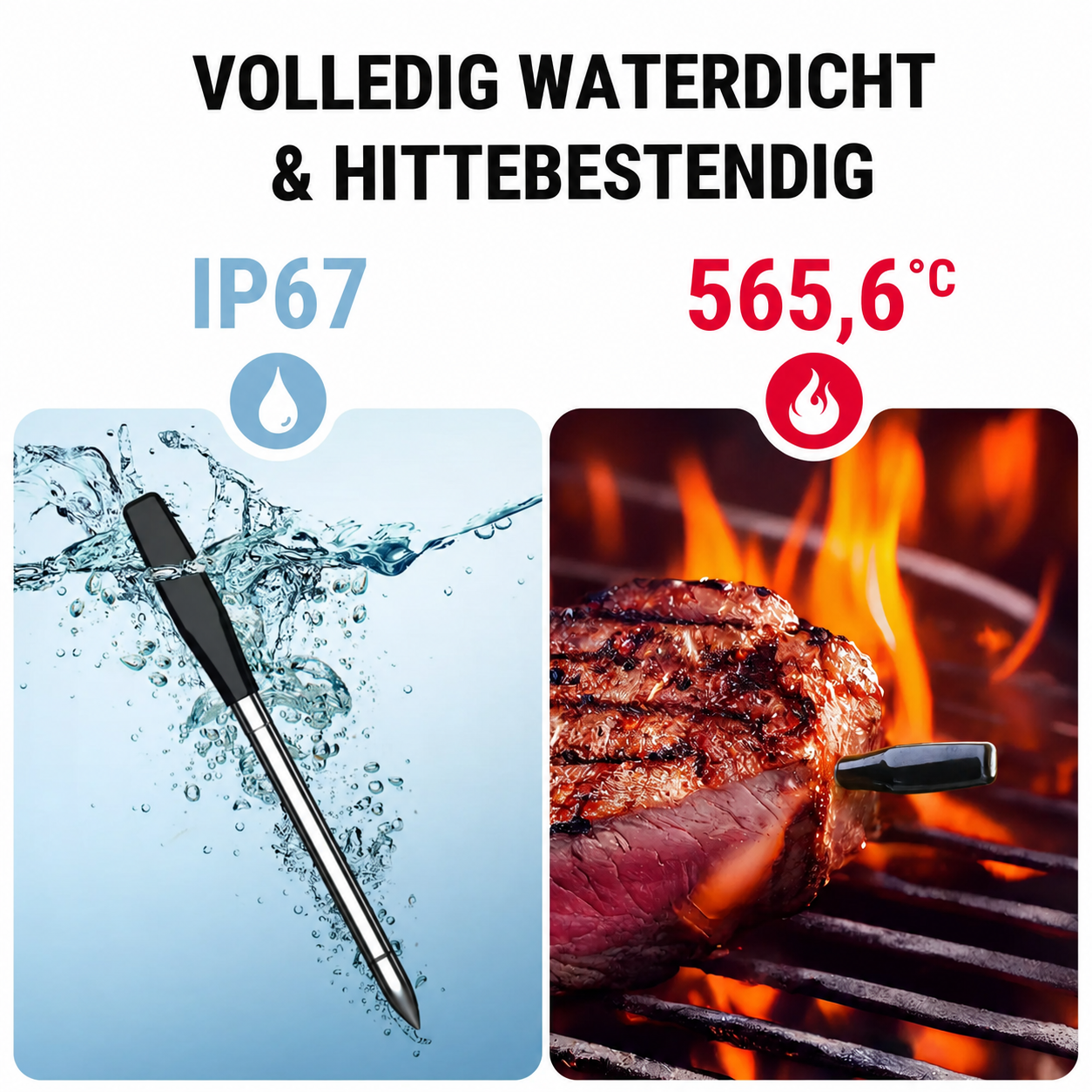 ProbeSync | Waterdichte vleesthermometer