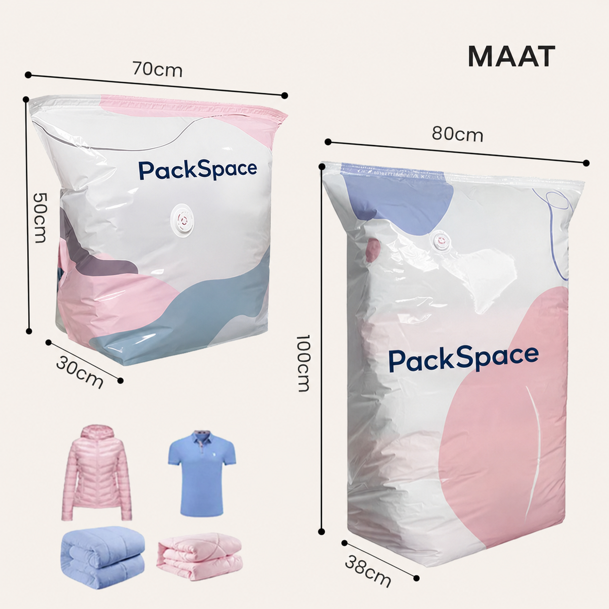 PackSpace | Vacuümzak zonder pomp