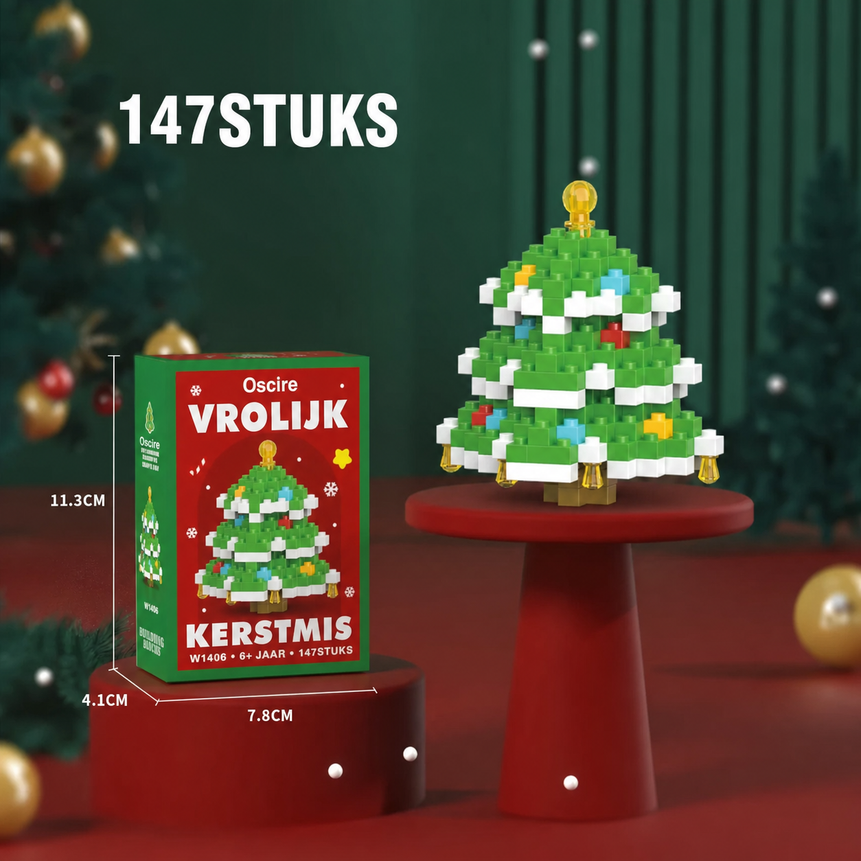 Blockies | Kerstfiguren van bouwsteentjes