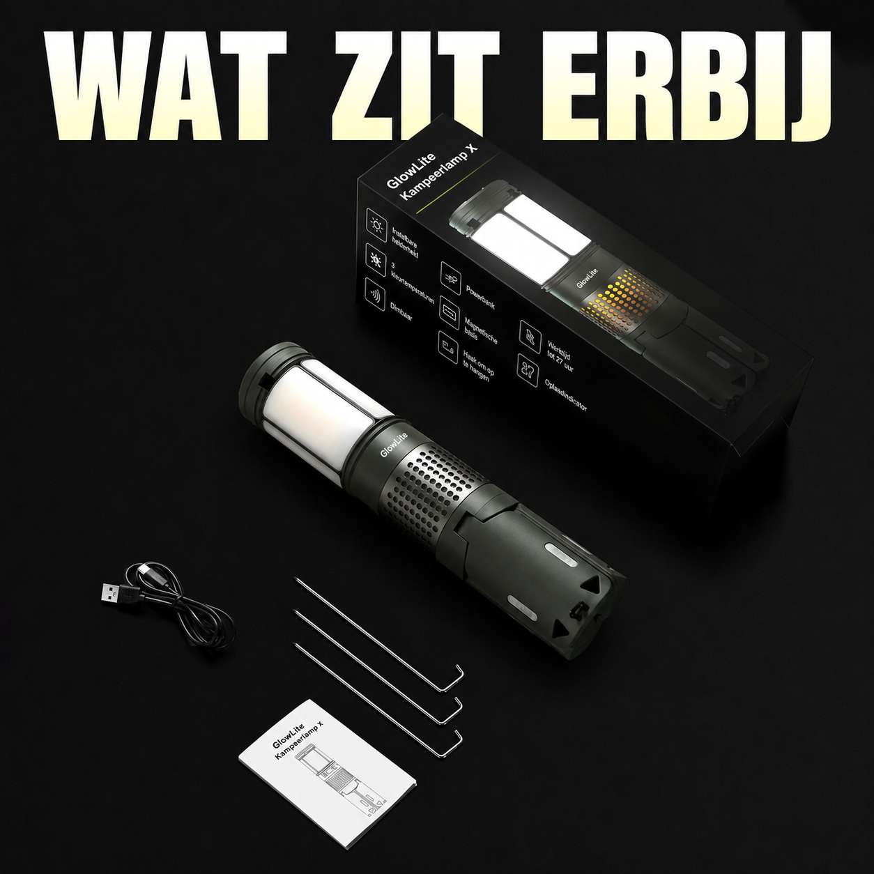 GlowLite | Uitschuifbare campinglamp