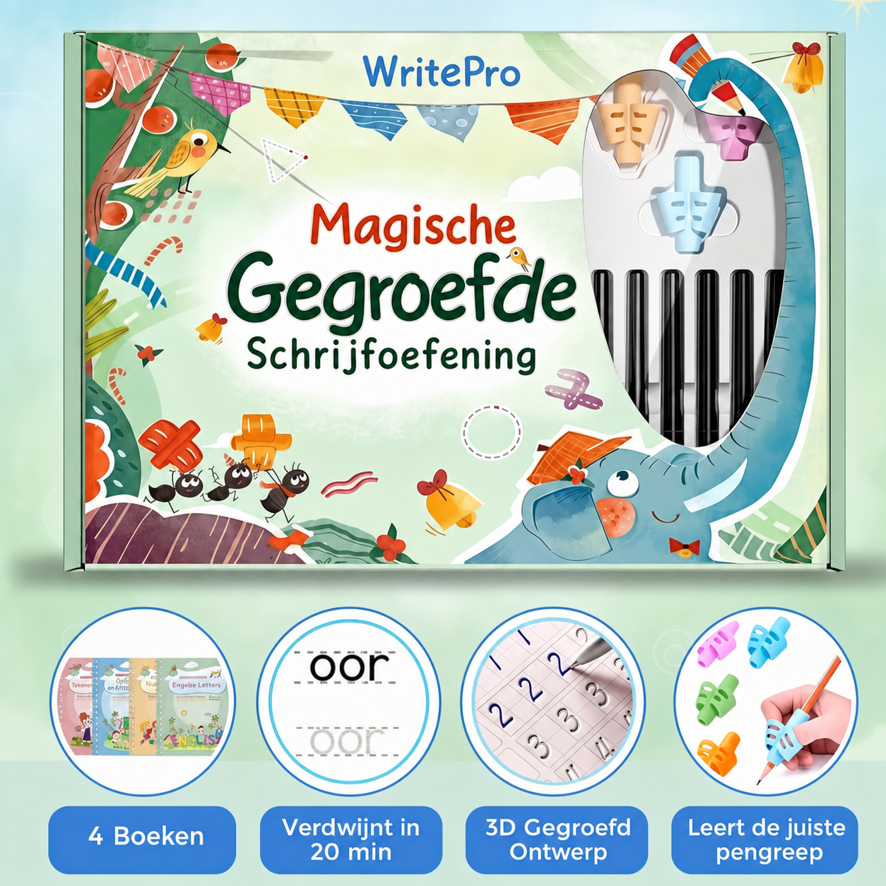 WritePro | Oefenschrift met groeven