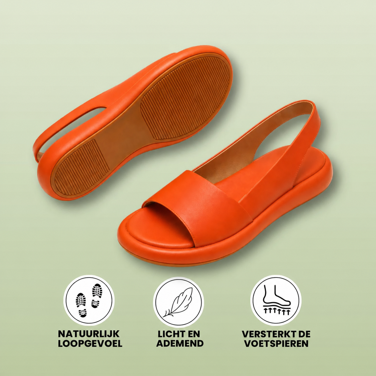 FlexiStep | Voorgevormd voetbed-sandaal