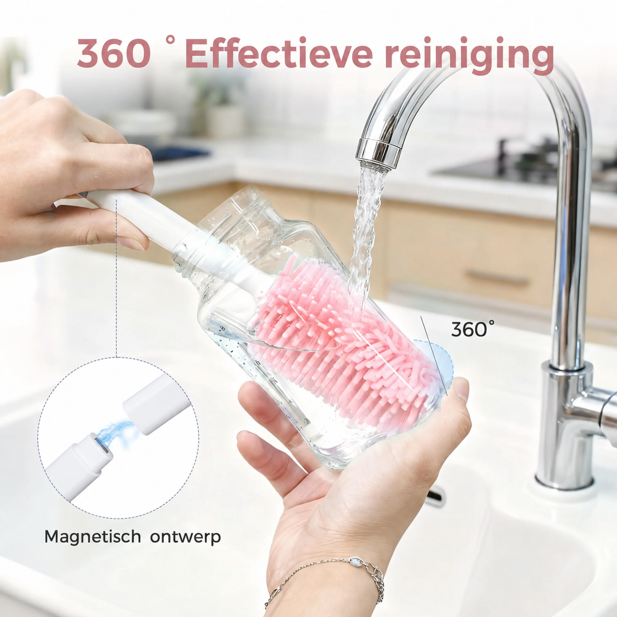 CleanMag | Magnetische flessenborstelset