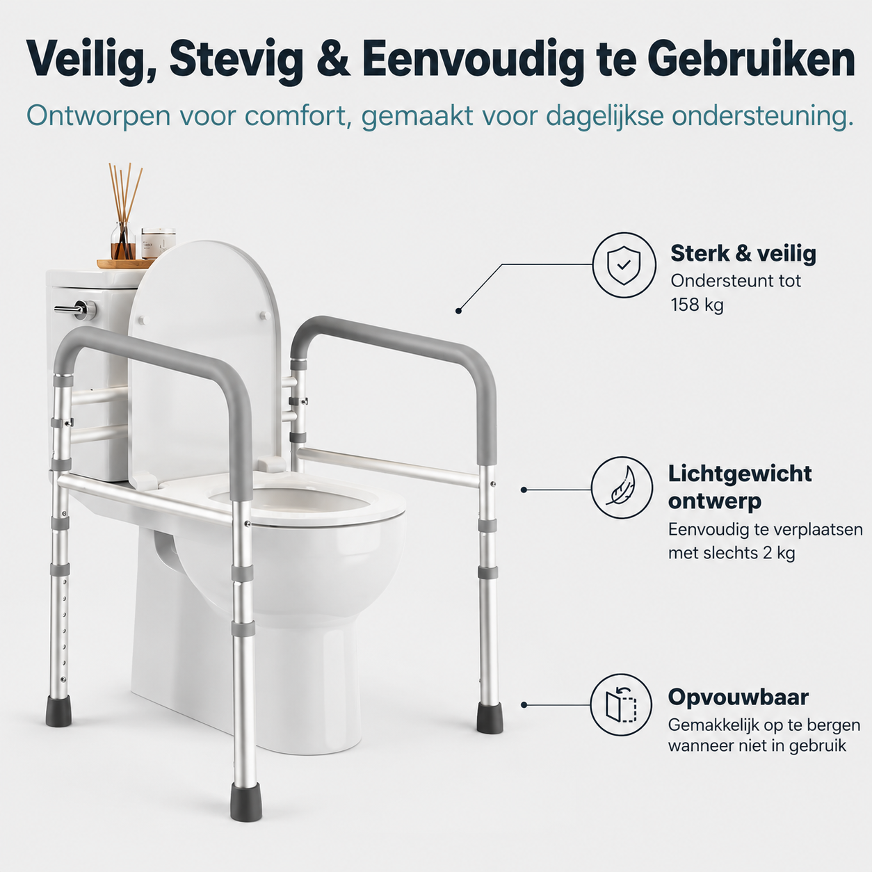 GripEase | Vrijstaande toiletbeugel
