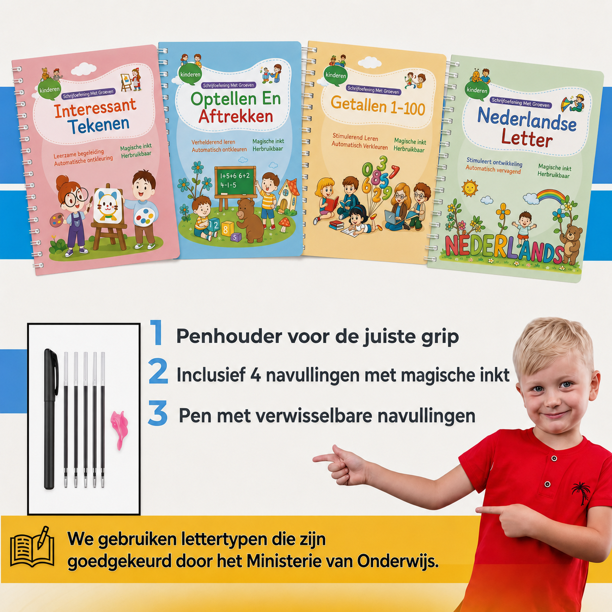 WritePro | Oefenschrift met groeven