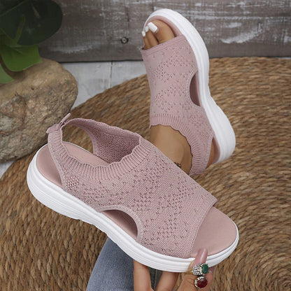 StrickComfort | Gebreide plateausandaal