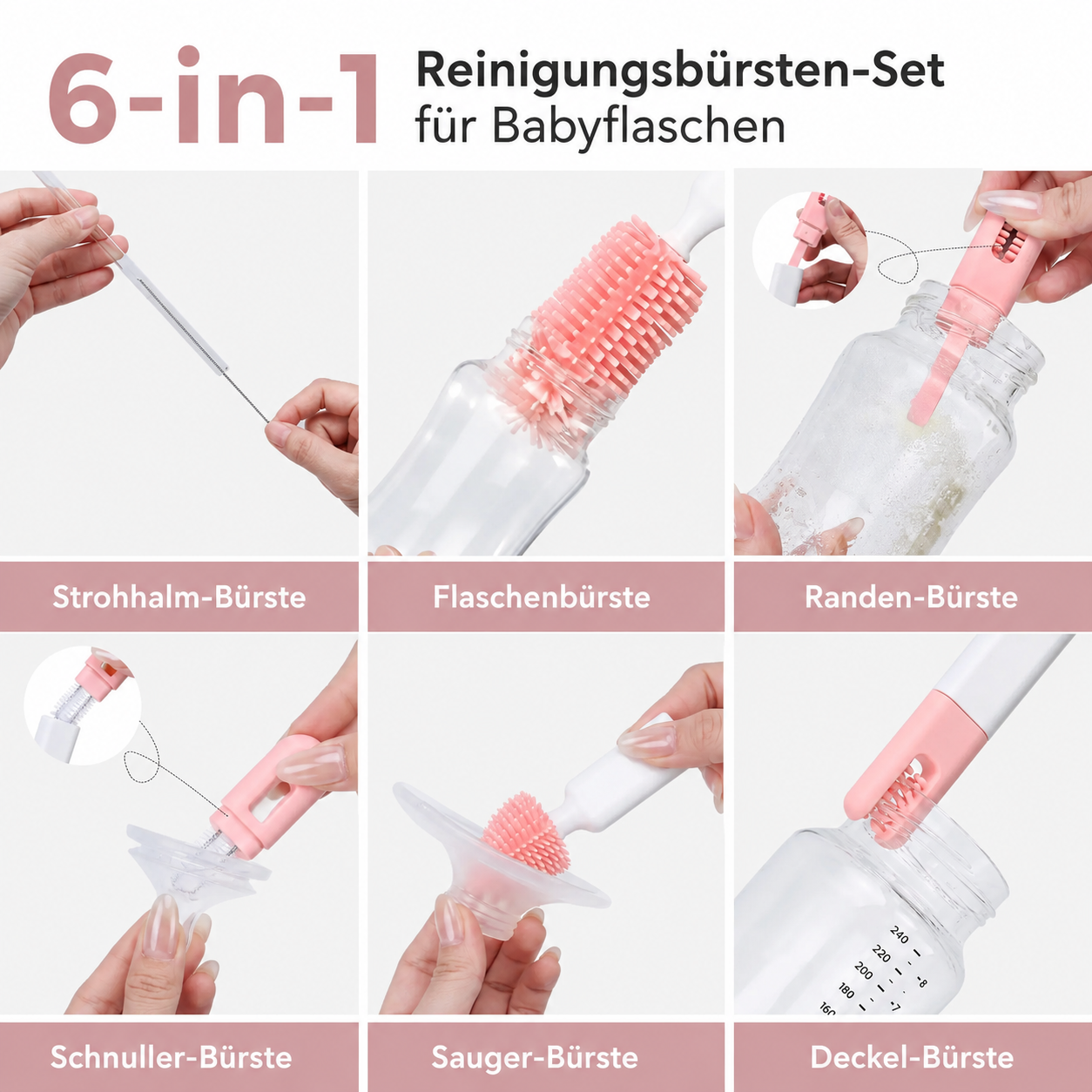 CleanMag | Magnetische flessenborstelset