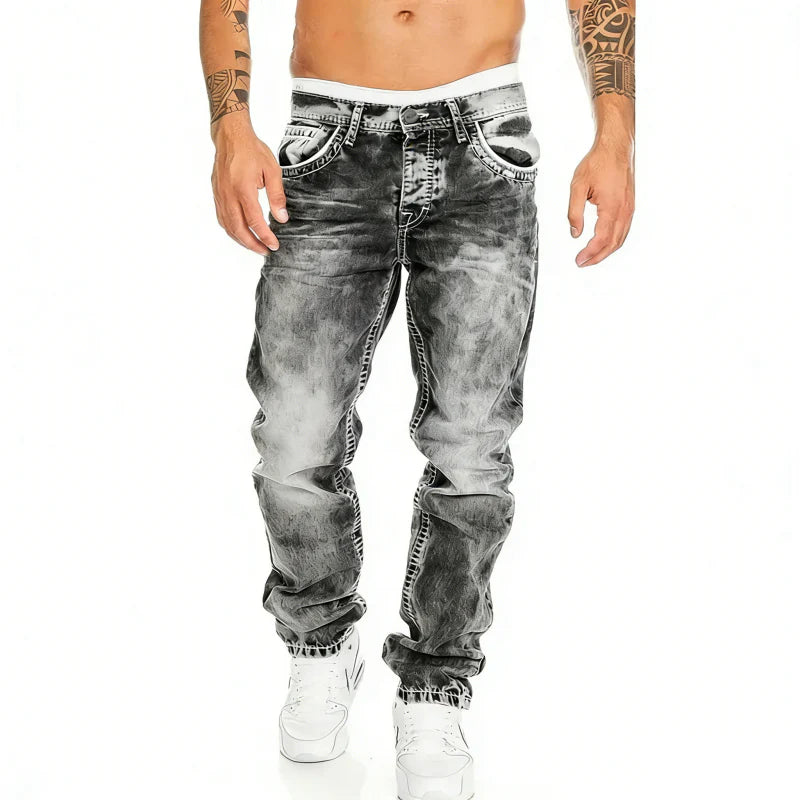 StreetDenim | Vintage-washed straight jeans