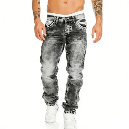 StreetDenim | Vintage-washed straight jeans