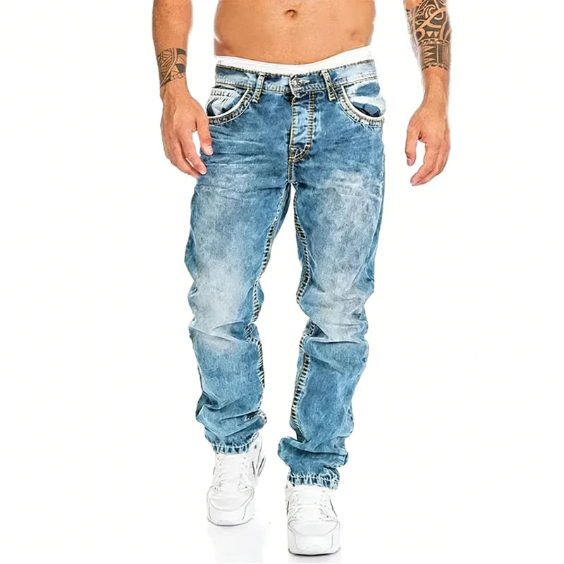 StreetDenim | Vintage-washed straight jeans