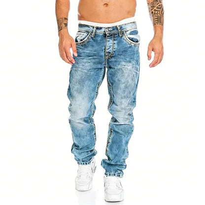 StreetDenim | Vintage-washed straight jeans
