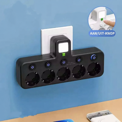 PowerHub | Wandstekker met 4 stopcontacten