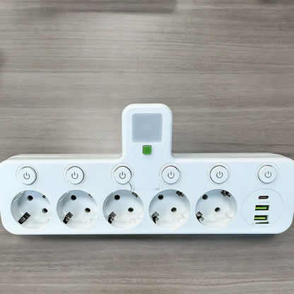 PowerHub | Wandstekker met 4 stopcontacten