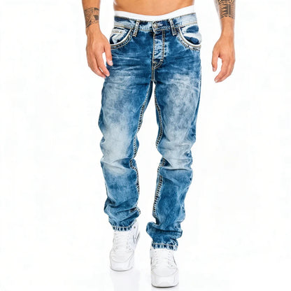 StreetDenim | Vintage-washed straight jeans