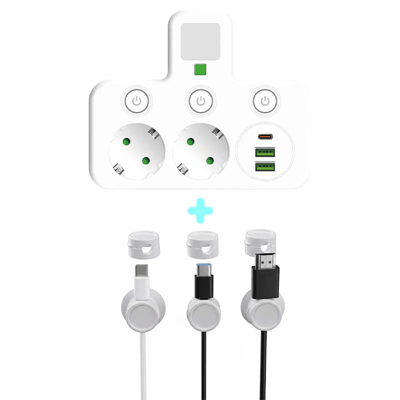 PowerHub | Wandstekker met 4 stopcontacten