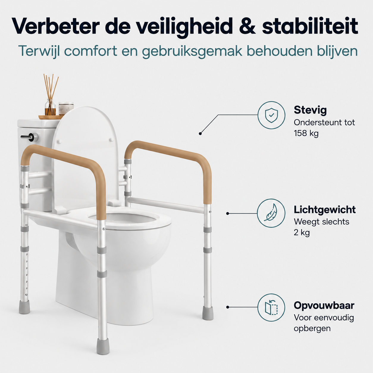 GripEase | Vrijstaande toiletbeugel