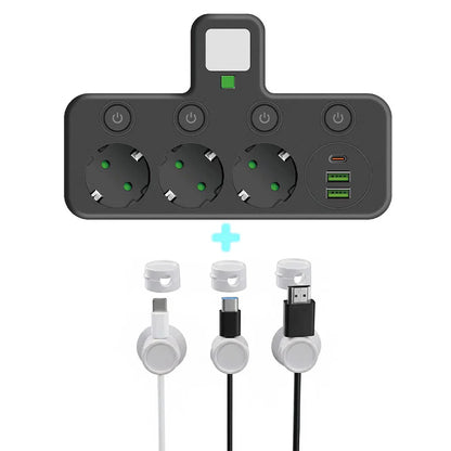 PowerHub | Wandstekker met 4 stopcontacten