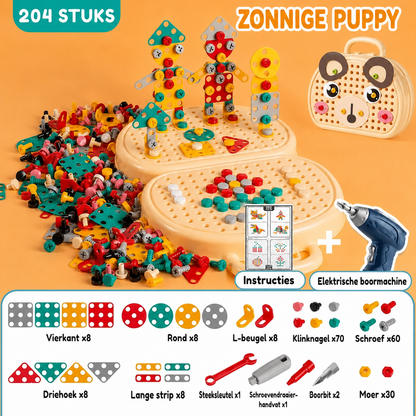 Bouwset | Montessori bouwset met kinderboor