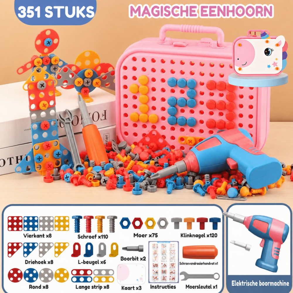 Bouwset | Montessori bouwset met kinderboor
