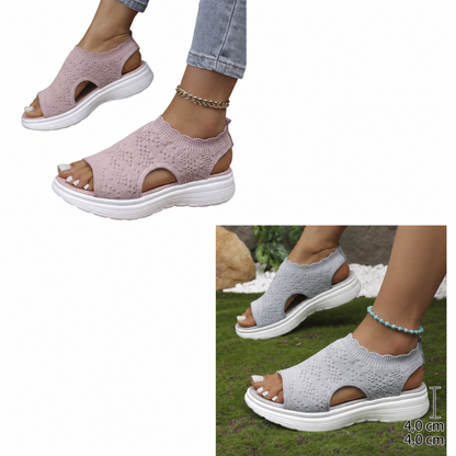 StrickComfort | Gebreide plateausandaal