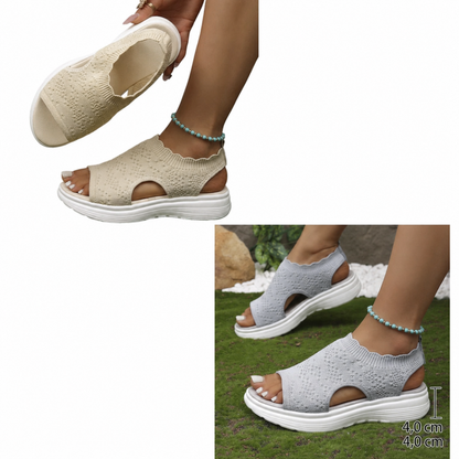 StrickComfort | Gebreide plateausandaal