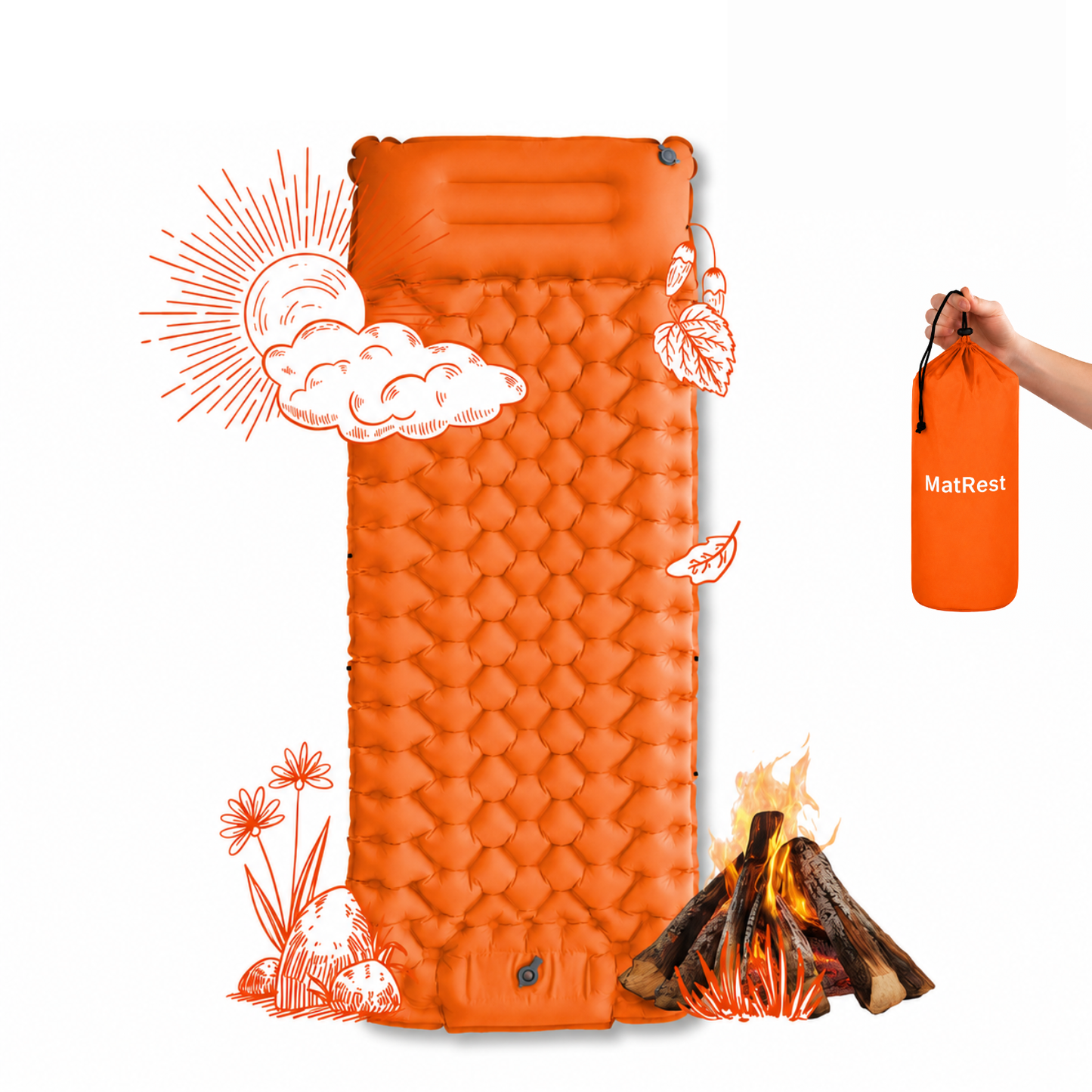 MatRest | Luchtmat met voetpomp