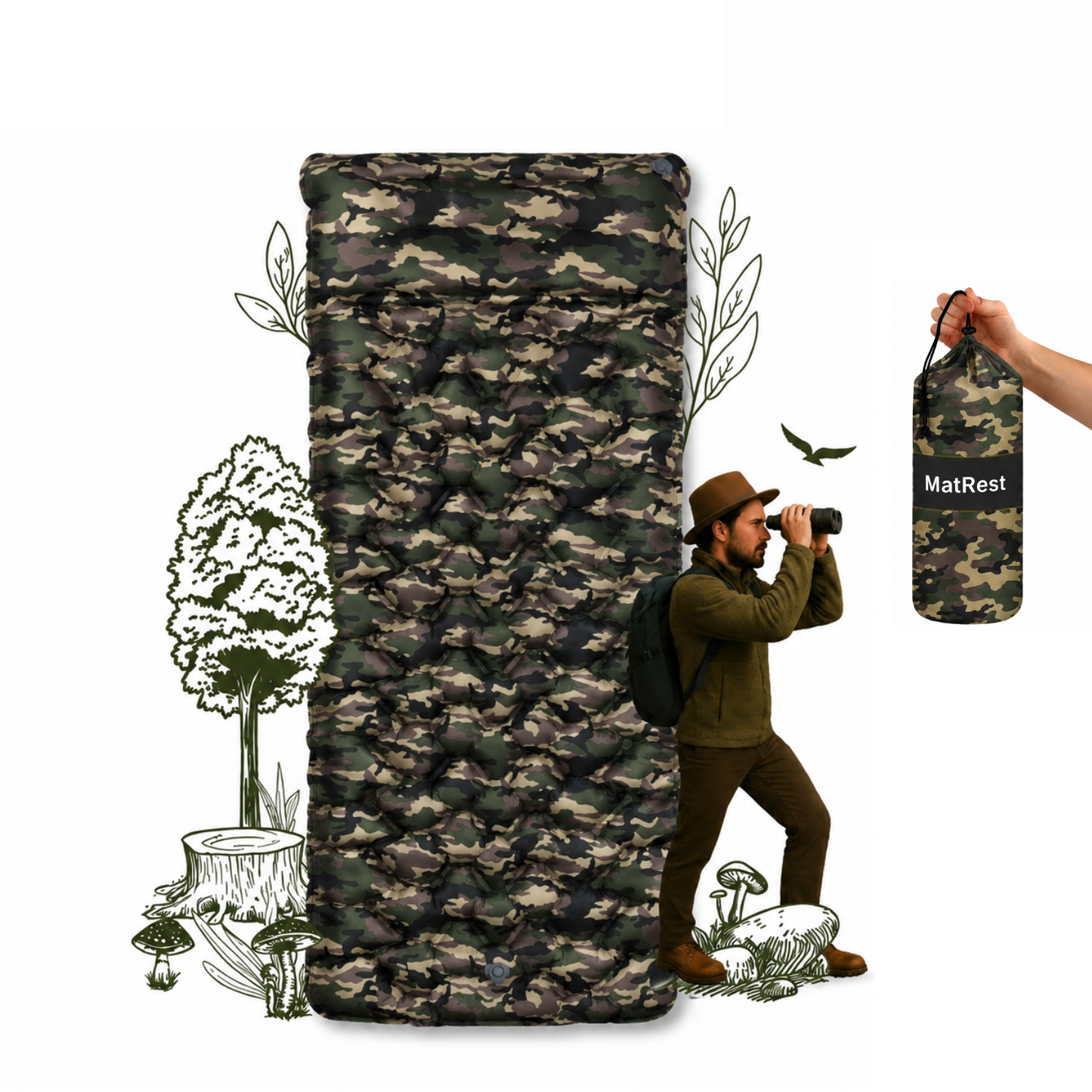 MatRest | Luchtmat met voetpomp