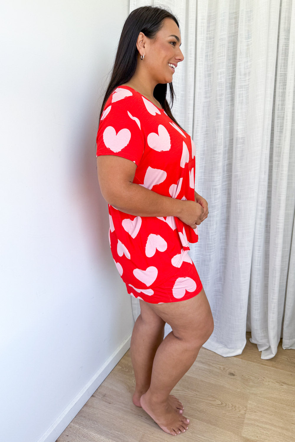 SoftEase | Ultracomfortabele Lounge & Slaap Set - Roze Hartjes