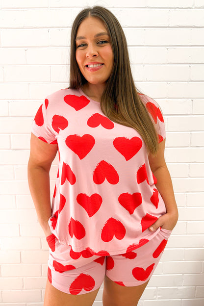 SoftEase | Ultracomfortabele Lounge & Slaap Set - Rode Hartjes