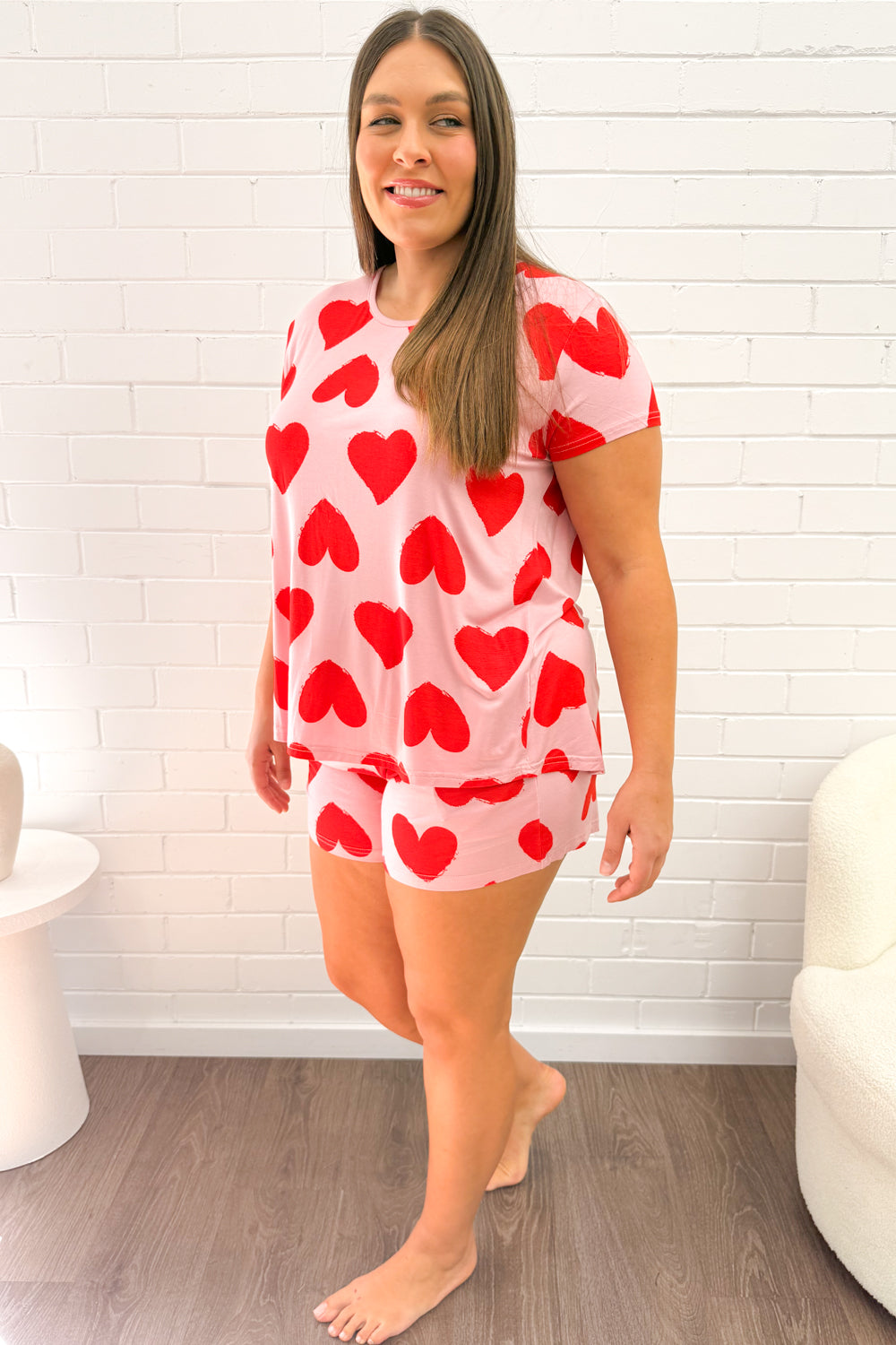 SoftEase | Ultracomfortabele Lounge & Slaap Set - Rode Hartjes