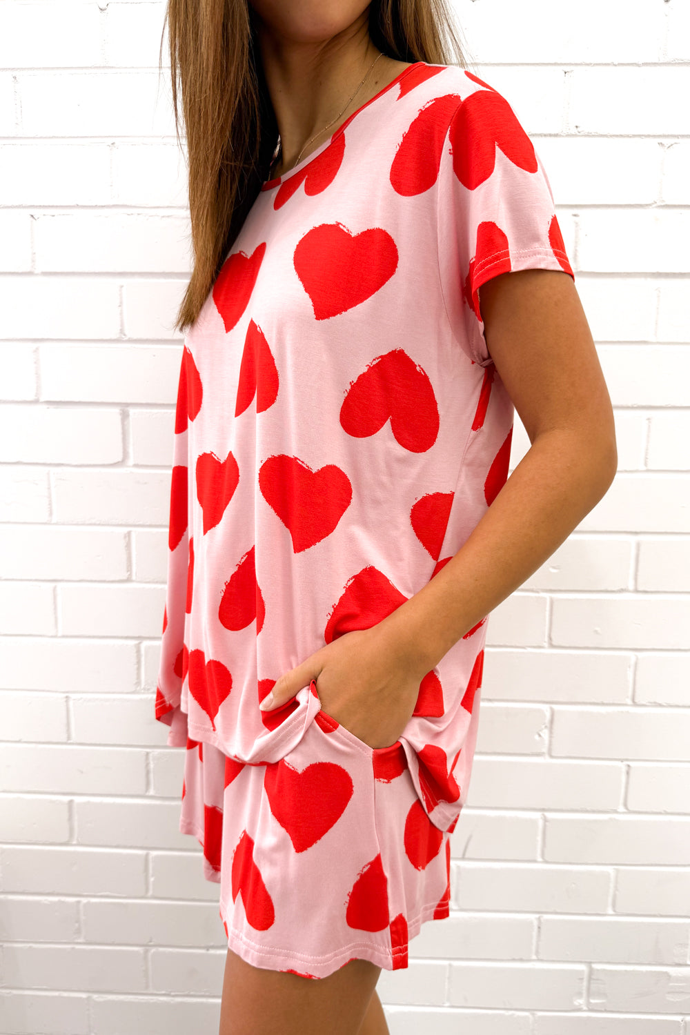 SoftEase | Ultracomfortabele Lounge & Slaap Set - Rode Hartjes