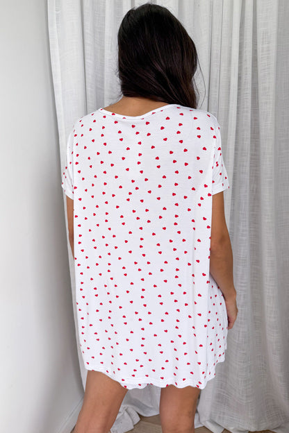 SoftEase | Ultracomfortabele Lounge & Slaap Set - Rode Minihartjes