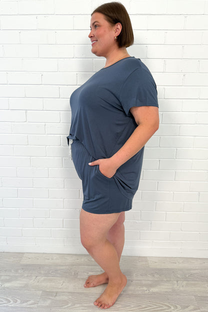 SoftEase | Ultracomfortabele Lounge & Slaap Set - Blauwgrijs